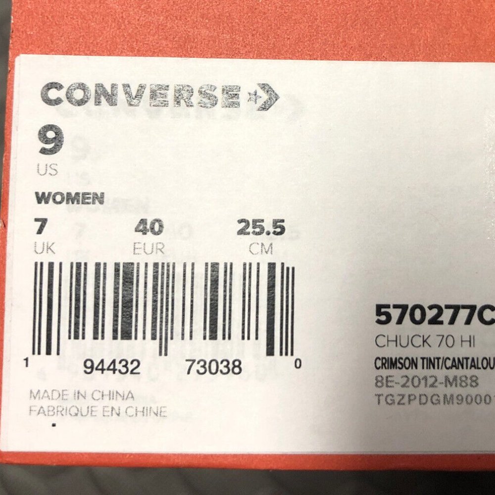New Womens CONVERSE CHUCK 70 ALT EXPLORATION CRIMSON 570277C US Women's 9 - Picture 7 of 7